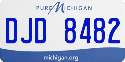 MI license plate DJD8482