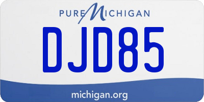 MI license plate DJD85