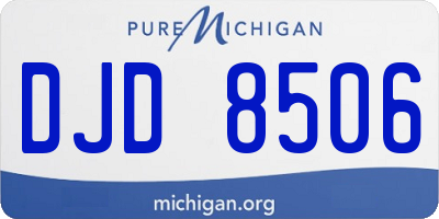 MI license plate DJD8506