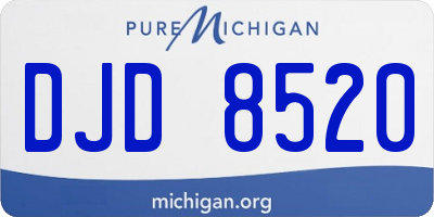 MI license plate DJD8520