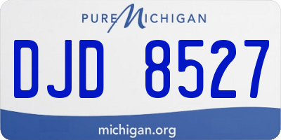 MI license plate DJD8527