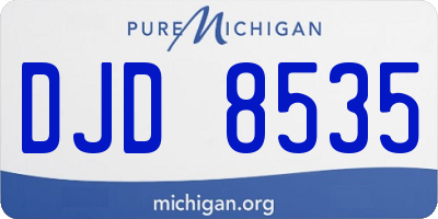 MI license plate DJD8535