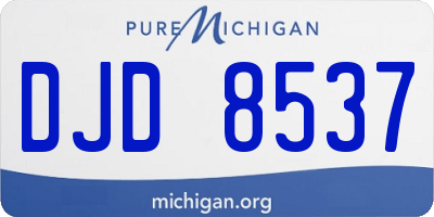 MI license plate DJD8537