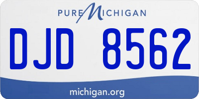 MI license plate DJD8562