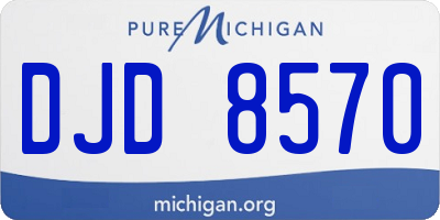 MI license plate DJD8570