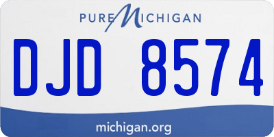 MI license plate DJD8574