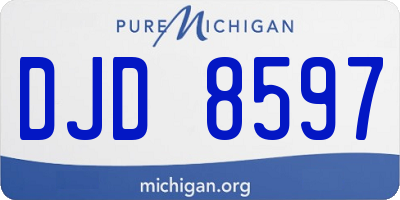 MI license plate DJD8597