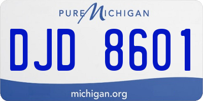 MI license plate DJD8601