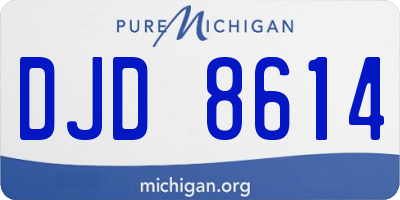MI license plate DJD8614