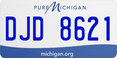 MI license plate DJD8621