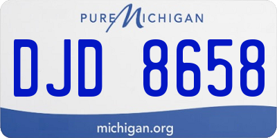 MI license plate DJD8658