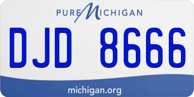 MI license plate DJD8666