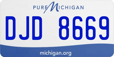MI license plate DJD8669
