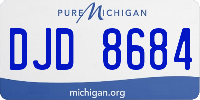 MI license plate DJD8684