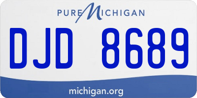 MI license plate DJD8689