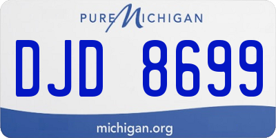 MI license plate DJD8699