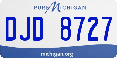 MI license plate DJD8727