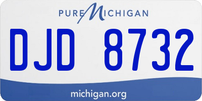 MI license plate DJD8732