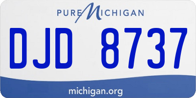 MI license plate DJD8737