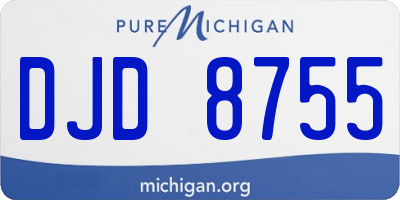 MI license plate DJD8755