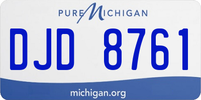 MI license plate DJD8761