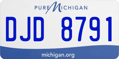 MI license plate DJD8791