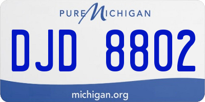 MI license plate DJD8802