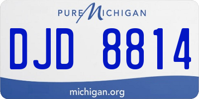 MI license plate DJD8814