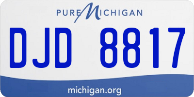 MI license plate DJD8817
