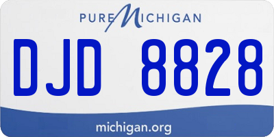 MI license plate DJD8828