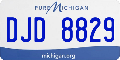 MI license plate DJD8829