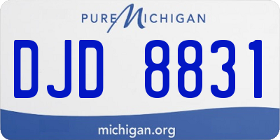 MI license plate DJD8831