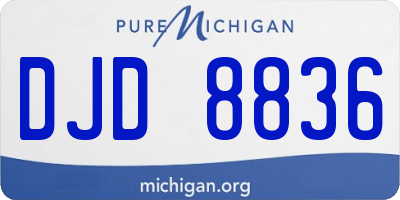 MI license plate DJD8836