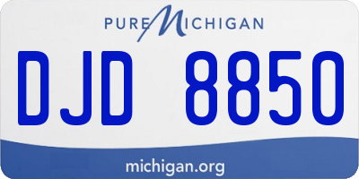 MI license plate DJD8850