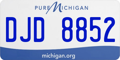 MI license plate DJD8852