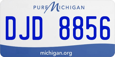 MI license plate DJD8856