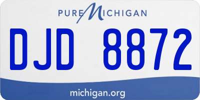 MI license plate DJD8872