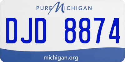 MI license plate DJD8874