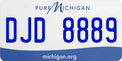 MI license plate DJD8889