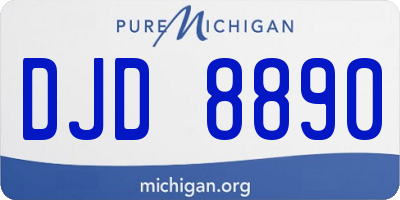 MI license plate DJD8890