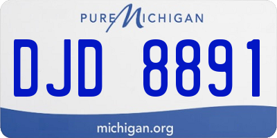 MI license plate DJD8891