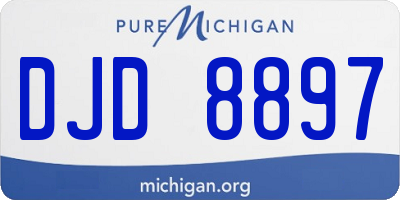 MI license plate DJD8897