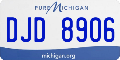MI license plate DJD8906