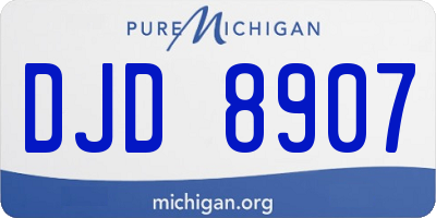 MI license plate DJD8907