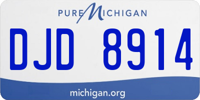 MI license plate DJD8914