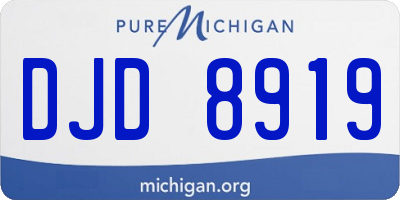 MI license plate DJD8919