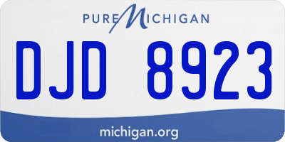 MI license plate DJD8923
