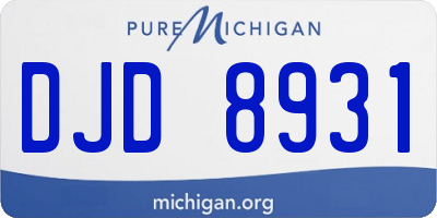 MI license plate DJD8931