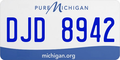 MI license plate DJD8942