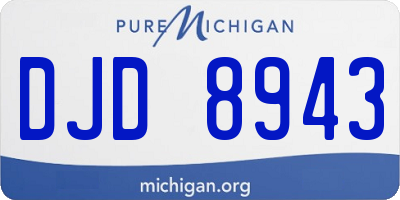 MI license plate DJD8943